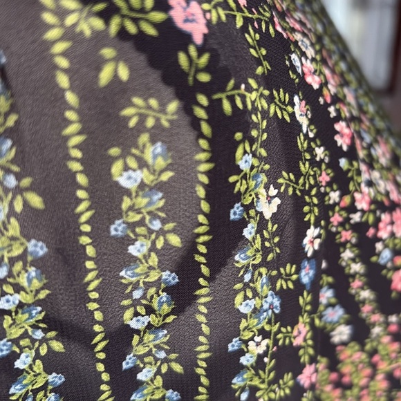 Forever 21 Floral Green Dress S - Picture 6 of 12